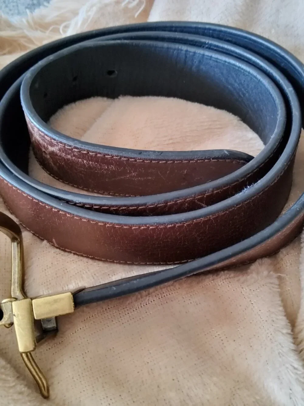 Men's Polo Ralph Lauren brown belt length 54 inches [scratches]